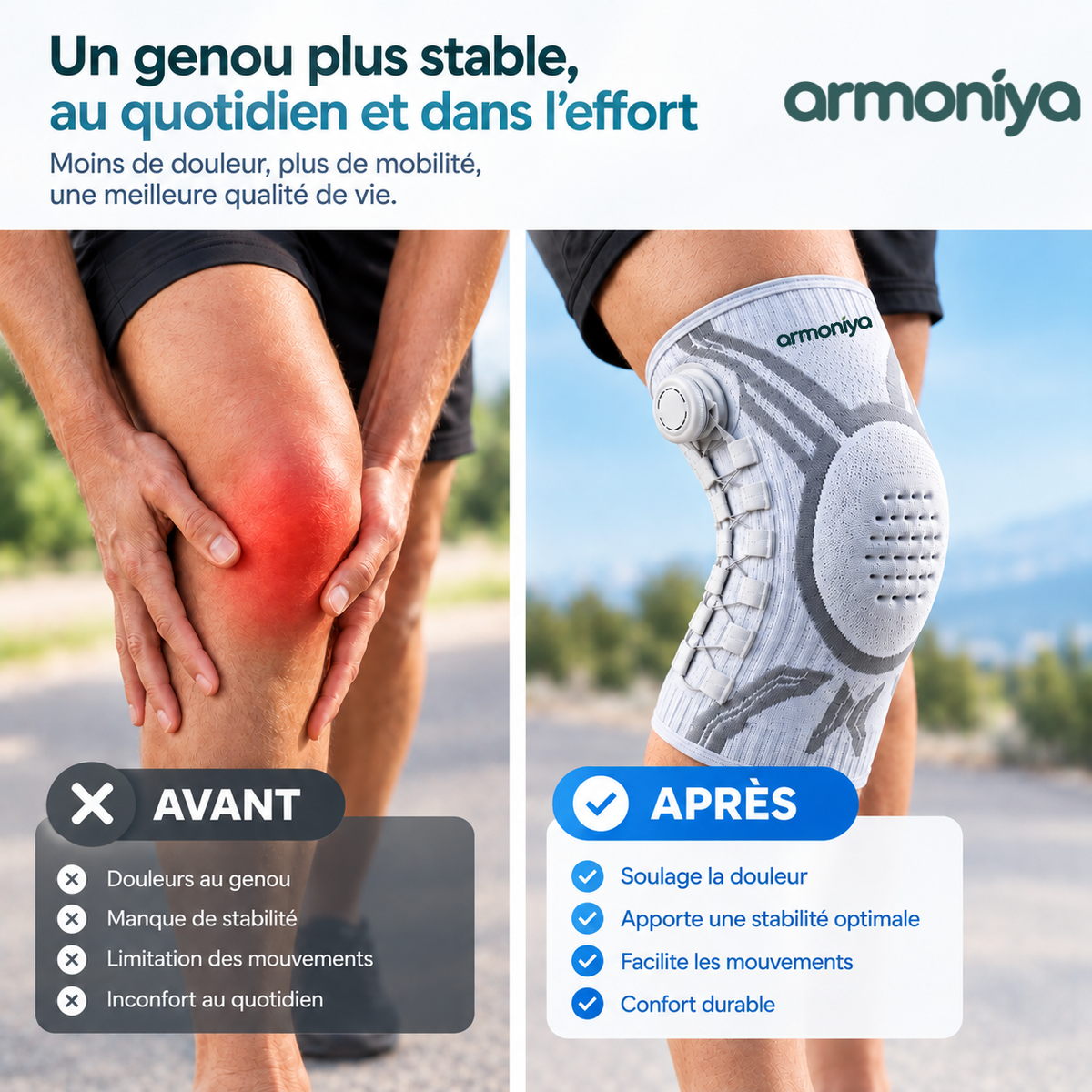Armoniya Pro | Genouillère de soutien articulaire