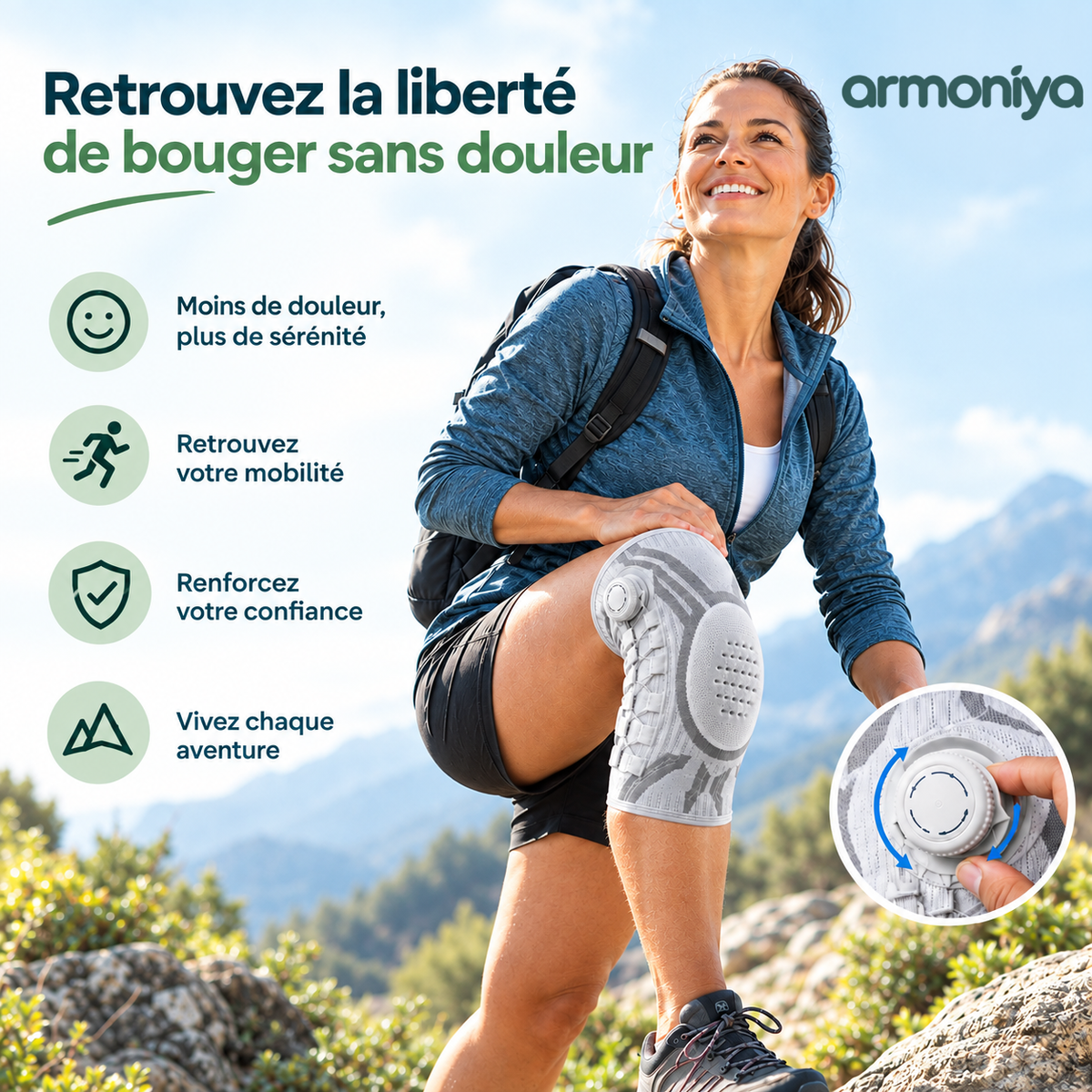 Armoniya Pro | Genouillère de soutien articulaire